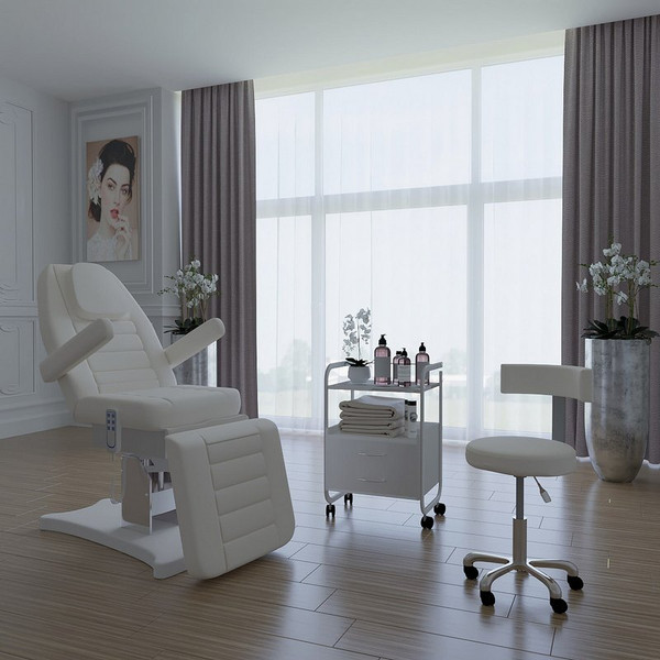 Изображение товара Косметологическое кресло Элеганс Альфа-06 (белый/бежевый)
