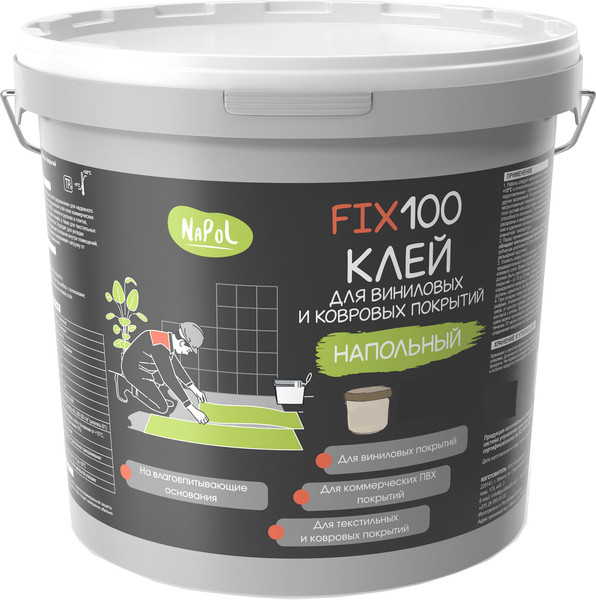 Изображение товара Клей для напольных покрытий Goldbastik NaPol Fix 100 (7.5кг)