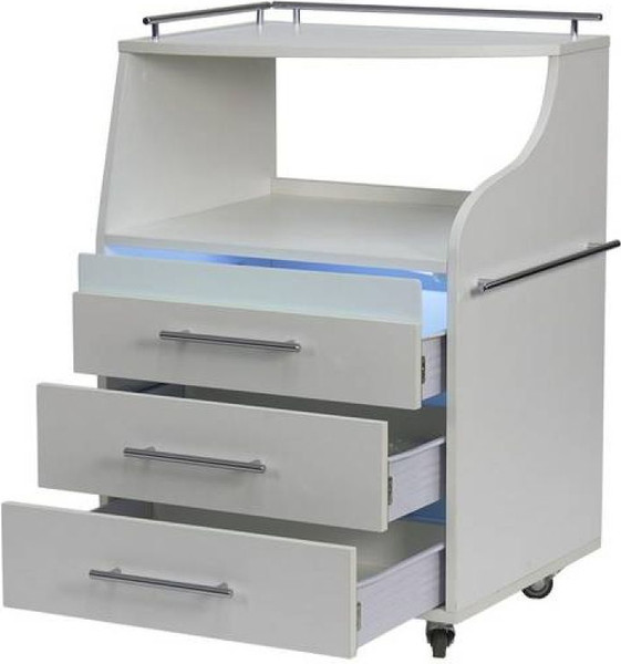 Изображение товара Тележка косметологическая Элеганс Спейс с УФ блоком (белый)