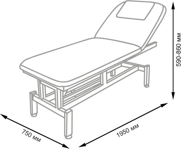 Изображение товара Массажный стол Элеганс МД - 837 (белый №89/189, с добавлением колесной базы)