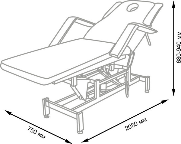Изображение товара Массажный стол Элеганс МД - 850 (белый №89/189)