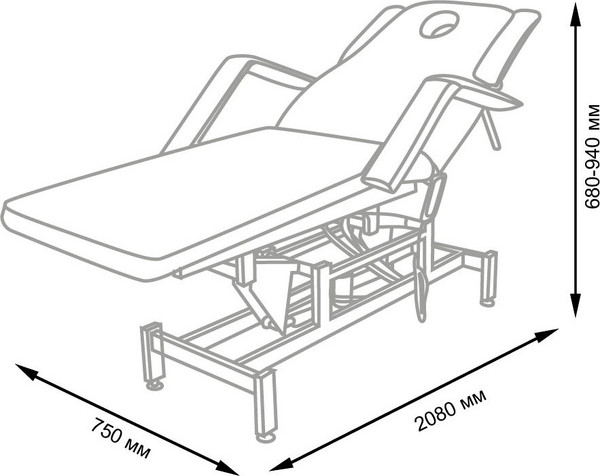 Изображение товара Массажный стол Элеганс МД - 850 (бежевый №90/190, с добавлением колесной базы)