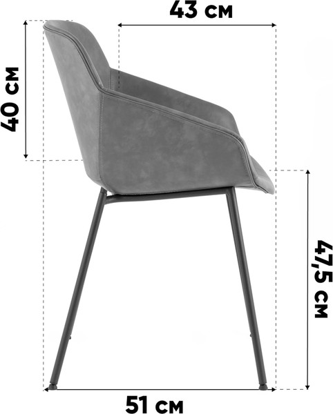Изображение товара Стул Stool Group Ashby (серый)