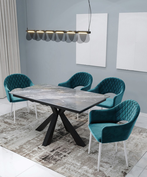 Изображение товара Стул Памир София F77 Поворотный (синий/белая опора)