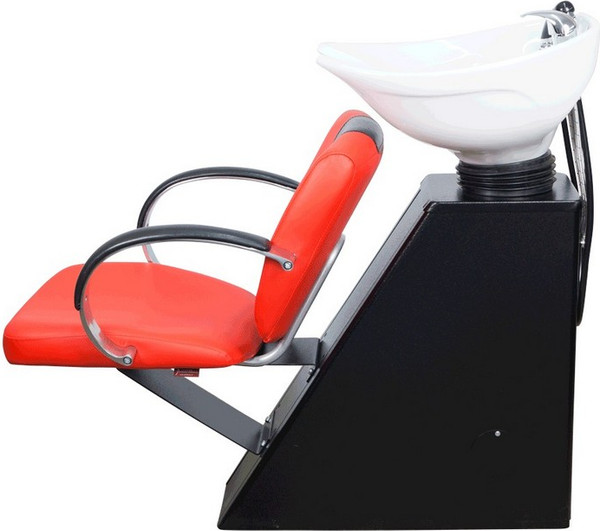 Изображение товара Мойка парикмахерская с креслом Элеганс Елена с глубокой керамической раковиной (с креслом серии Люкс: Орион, Грация)