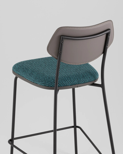 Изображение товара Стул барный Stool Group Casey B2171-H65 K-17 M8532 MAB1-10 (темно-бирюзовый/серый)