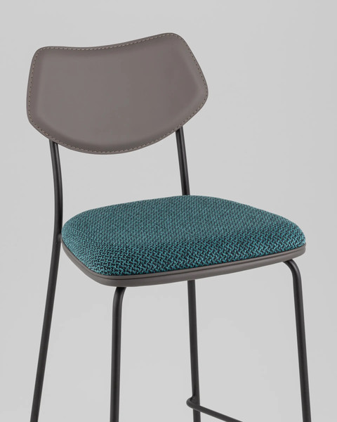 Изображение товара Стул барный Stool Group Casey B2171-H65 K-17 M8532 MAB1-10 (темно-бирюзовый/серый)