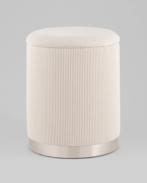 Изображение товара Пуф Stool Group Эмили 19A205CG-2 (серебро/вельвет молочный)