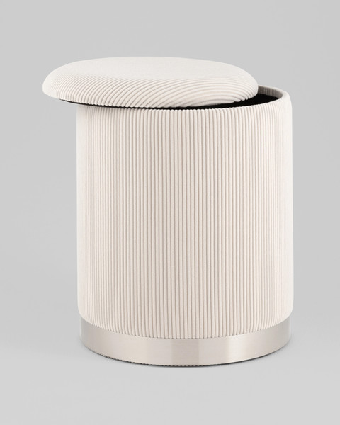 Изображение товара Пуф Stool Group Эмили 19A205CG-2 (серебро/вельвет молочный)