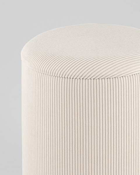 Изображение товара Пуф Stool Group Эмили 19A205CG-2 (серебро/вельвет молочный)