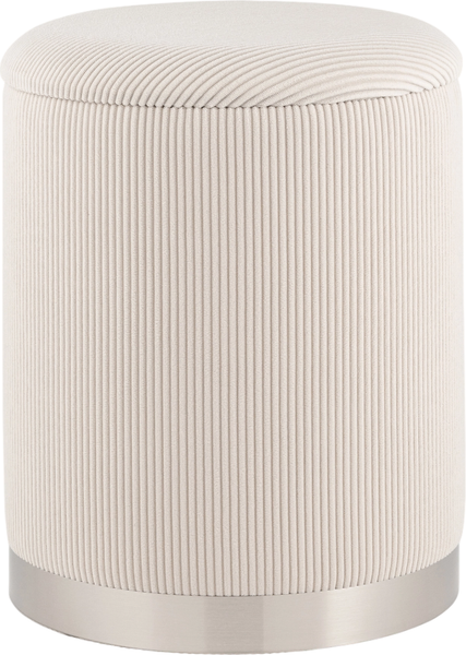 Изображение товара Пуф Stool Group Эмили 19A205CG-2 (серебро/вельвет молочный)