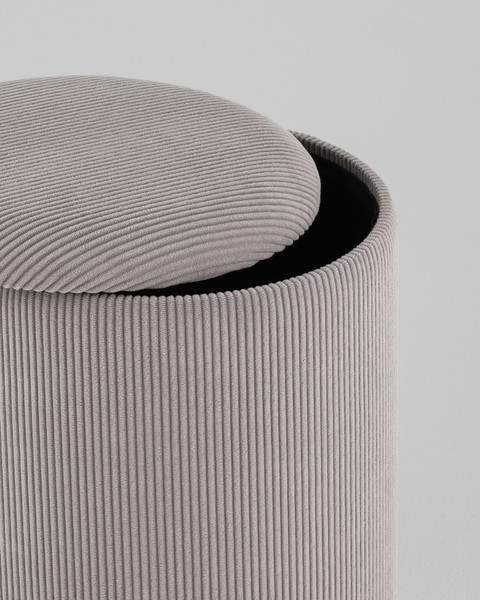 Изображение товара Пуф Stool Group Эмили 19A205CG-17 (серебро/вельвет серый)