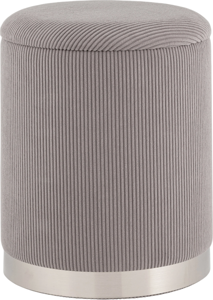Изображение товара Пуф Stool Group Эмили 19A205CG-17 (серебро/вельвет серый)