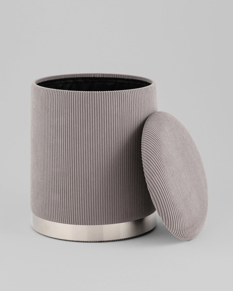 Изображение товара Пуф Stool Group Эмили 19A205CG-17 (серебро/вельвет серый)