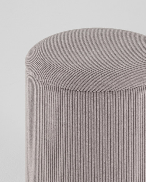 Изображение товара Пуф Stool Group Эмили 19A205CG-17 (серебро/вельвет серый)