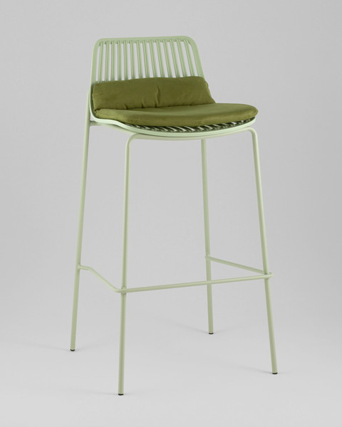 Изображение товара Стул барный Stool Group Louran с подушкой D-012H-75 (зеленый)