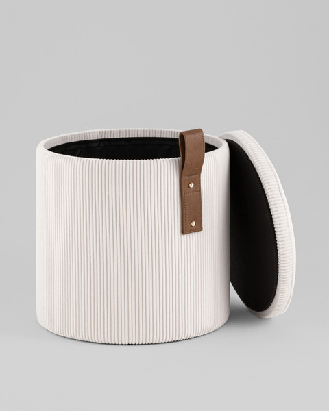 Изображение товара Пуф Stool Group Руни XS с ящиком 24A2064CG-S-16 (вельвет белый)