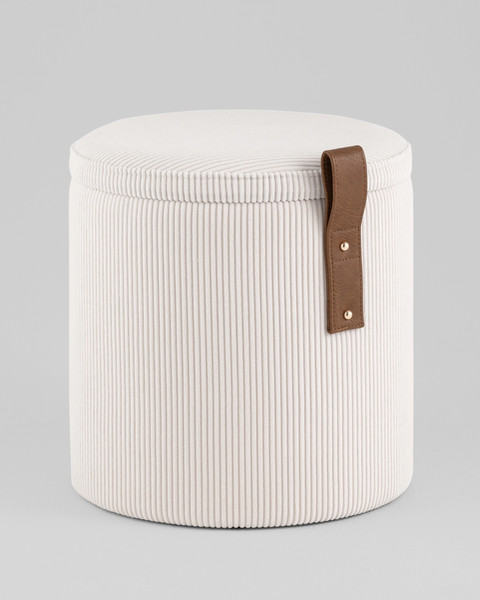 Изображение товара Пуф Stool Group Руни XS с ящиком 24A2064CG-S-16 (вельвет белый)