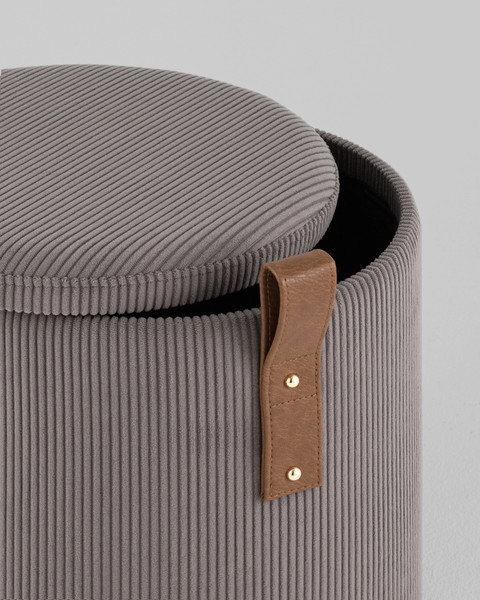 Изображение товара Пуф Stool Group Руни S с ящиком 24A2064CG-L-18 (вельвет темно-серый)