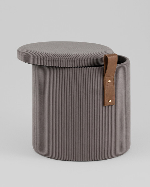 Изображение товара Пуф Stool Group Руни XS с ящиком 24A2064CG-S-18 (вельвет темно-серый)