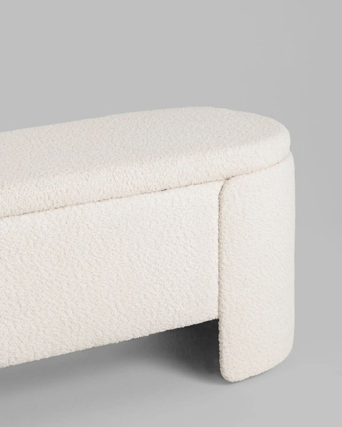 Изображение товара Банкетка Stool Group Taks с местом для хранения LV-112-S000 (букле белый)