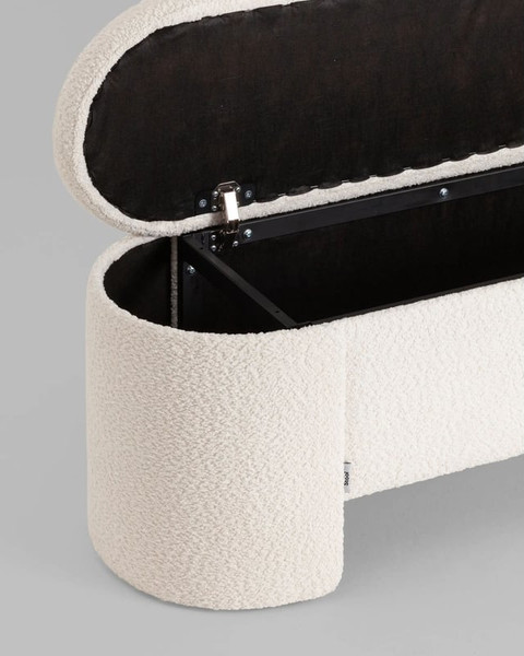 Изображение товара Банкетка Stool Group Taks с местом для хранения LV-112-S000 (букле белый)
