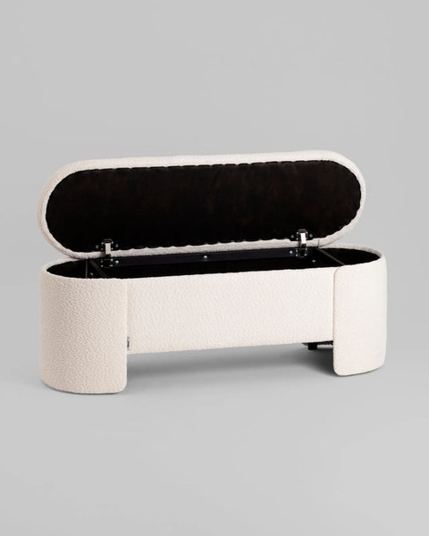 Изображение товара Банкетка Stool Group Taks с местом для хранения LV-112-S000 (букле белый)