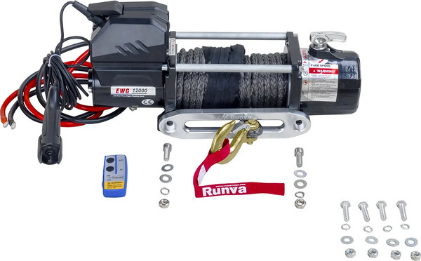 Изображение товара Лебедка автомобильная Runva 12V Magnum 12000 lbs 5443кг / EWD12000FSR (синтетический трос)