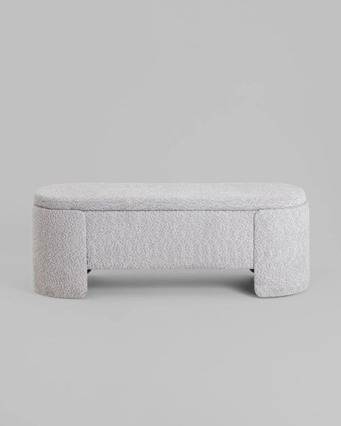 Изображение товара Банкетка Stool Group Taks с местом для хранения LV-112-S900 (букле светло-серый)