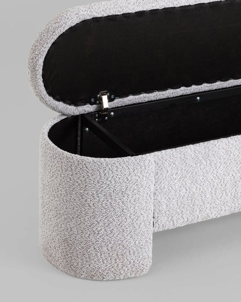 Изображение товара Банкетка Stool Group Taks с местом для хранения LV-112-S900 (букле светло-серый)