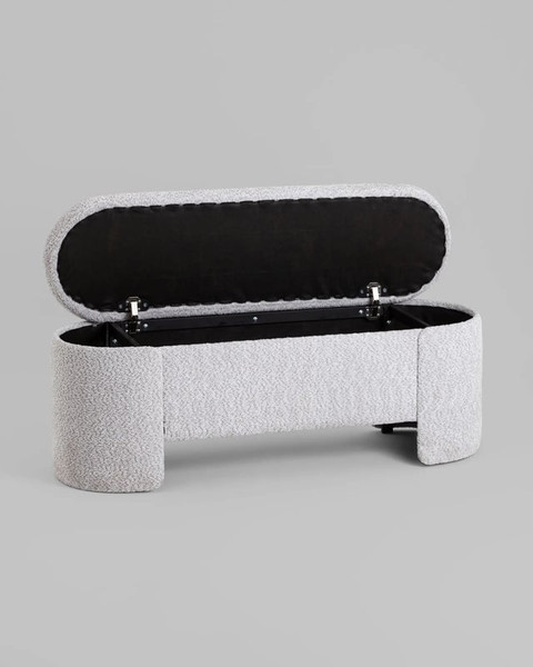 Изображение товара Банкетка Stool Group Taks с местом для хранения LV-112-S900 (букле светло-серый)