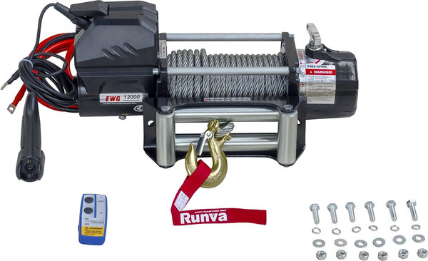 Изображение товара Лебедка электрическая Runva 12V Magnum 12000 lbs 5443кг / EWD12000F (стальной трос)