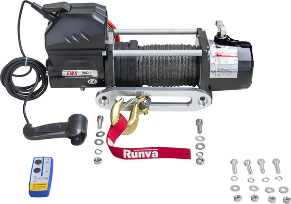 Изображение товара Лебедка автомобильная Runva 12V Magnum 9000 lbs 4200кг / EWG9000S (синтетический трос)