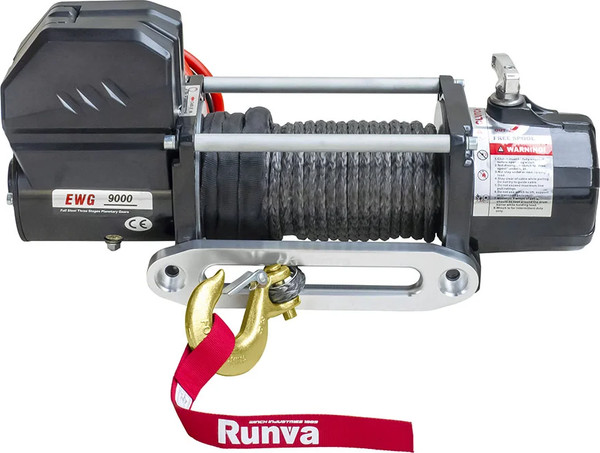 Изображение товара Лебедка автомобильная Runva 12V Magnum 9000 lbs 4200кг / EWG9000S (синтетический трос)