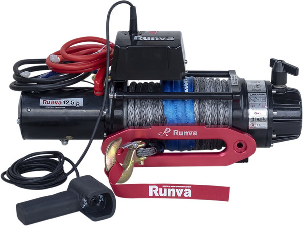 Изображение товара Лебедка электрическая Runva 12V 12500 lbs 5670кг / EWB12500SSR (синтетический трос)