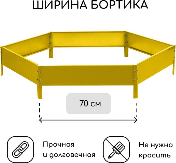 Изображение товара Грядка модульная GREENGO 140см (желтый)