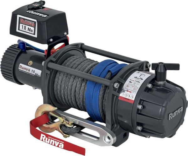 Изображение товара Лебедка электрическая Runva 12V 13500 lbs 6136кг / 13.5XFSR (синтетический трос)