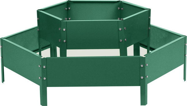 Изображение товара Грядка модульная GREENGO Клумба оцинкованная 2 яруса 60-100см (зеленый)
