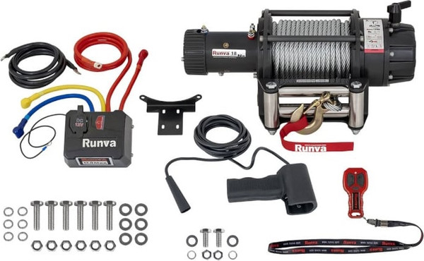 Изображение товара Лебедка электрическая Runva 12V 18000 lbs / EWB18000S (стальной трос)