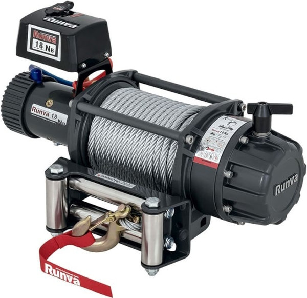 Изображение товара Лебедка электрическая Runva 12V 18000 lbs / EWB18000S (стальной трос)