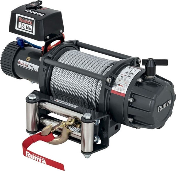 Изображение товара Лебедка электрическая Runva 12V 18000 lbs / EWB18000S (стальной трос)