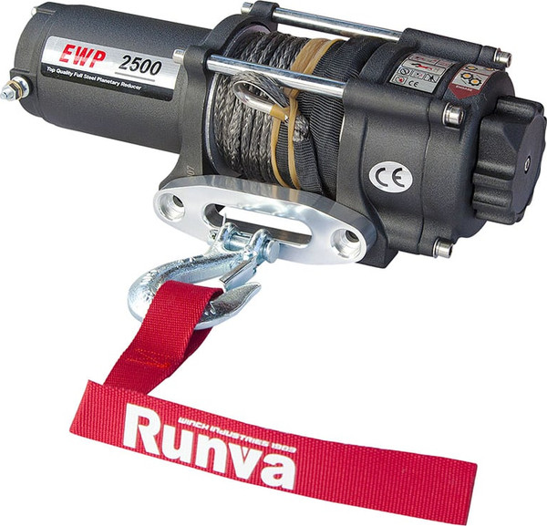 Изображение товара Лебедка электрическая Runva 12V 2500 lbs 1140кг / EWP2500ASR (синтетический трос)
