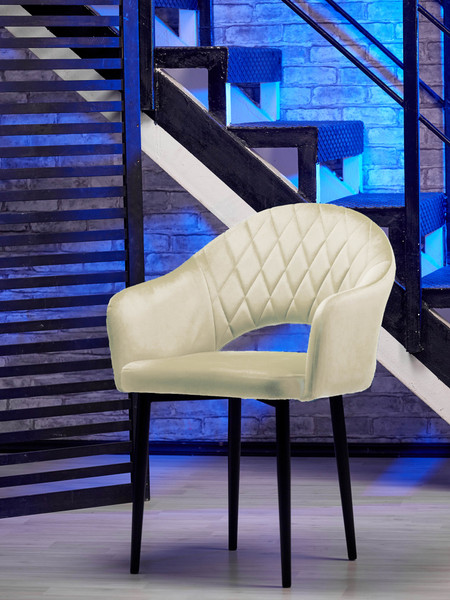 Изображение товара Стул Памир София F06 Поворотный (светло-бежевый/черная опора)