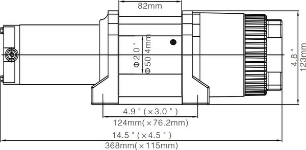 Изображение товара Лебедка электрическая Runva 12V 3500A lbs 1588кг / EWT3500ASR (синтетический трос)
