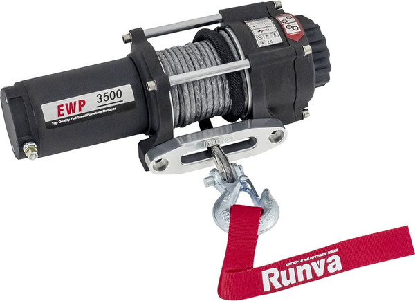Изображение товара Лебедка электрическая Runva 12V 3500A lbs 1588кг / EWP3500ASR (синтетический трос)