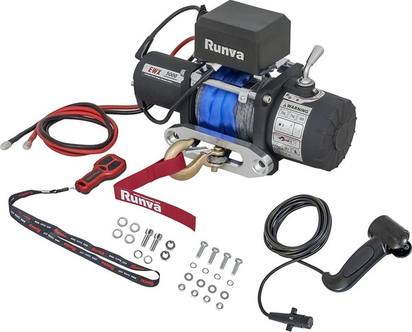 Изображение товара Лебедка электрическая Runva 12V 5000 lbs 2268кг / EWX5000SR (синтетический трос)