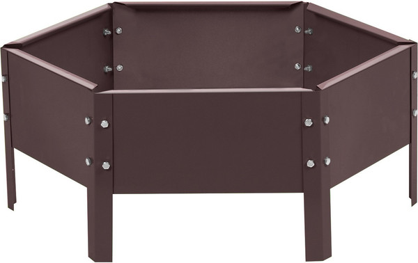 Изображение товара Грядка модульная GREENGO Клумба оцинкованная 60см (коричневый)