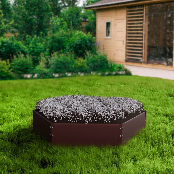 Изображение товара Грядка модульная GREENGO Клумба оцинкованная 60см (коричневый)