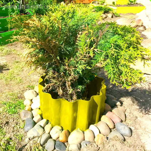 Изображение товара Бордюр садовый GREENGO Волна 110x24см (желтый)