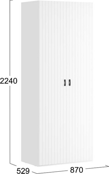 Изображение товара Шкаф ТриЯ Тиффани 407.001.000 (белый жемчуг/белый софт)